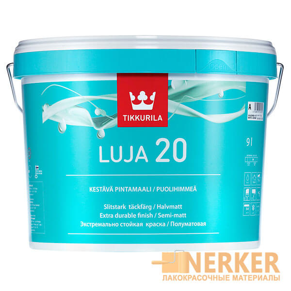 Луя 20 полуматовая моющаяся краска для ванной комнаты (Luja 20)