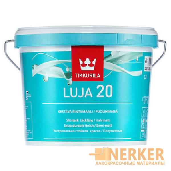 Луя 20 полуматовая моющаяся краска для ванной комнаты (Luja 20)