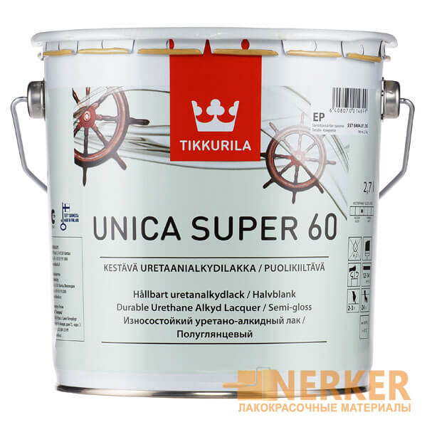 Уника Супер влагостойкий лак полуглянцевый (Unica Super 60)