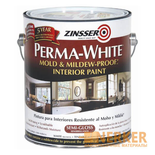 Краска для стен интерьерная Zinsser Perma-White Interior Paint
