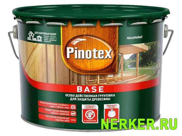 Грунтовка антисептик для дерева Pinotex Base (Пинотекс База)